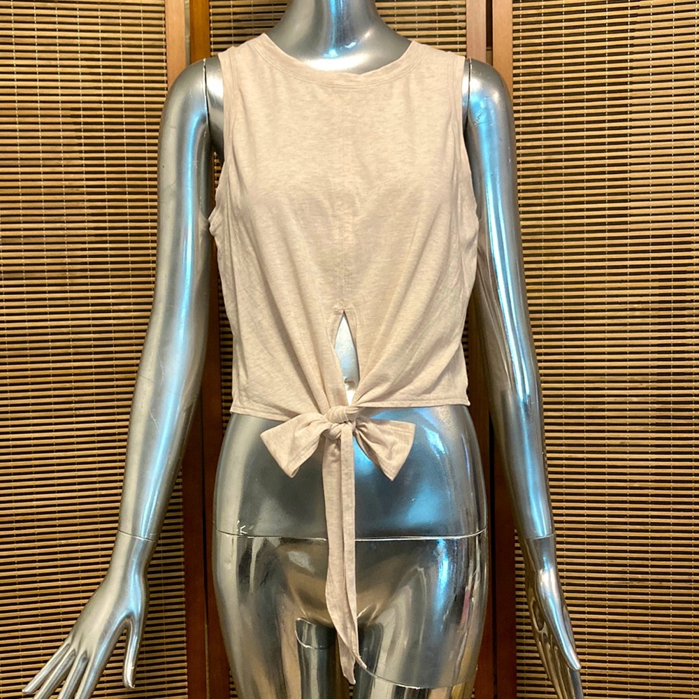 lululemon athletica Light Beige Tie-Front Tank Top